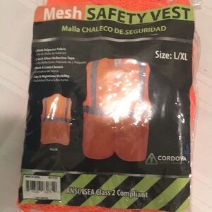 Cordova orange mesh safety vest size L/XL preowned never used